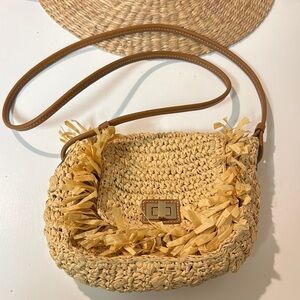 J. Crew Tan Crossbody Bag with Fringe Detail